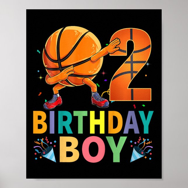 Póster Noche de bocetos de cumpleaños Dabbing de niños de (Frente)