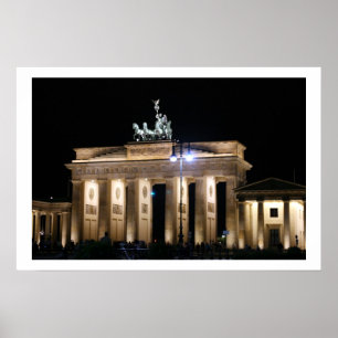 Póster noche de Brandeburgo Berlín