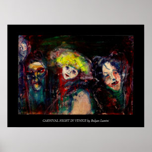 Póster NOCHE DE CARNAVAL EN Máscara de Mascarada venecian