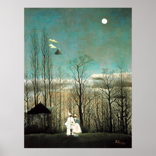 Póster Noche de Carnaval, Henri Rousseau (Frente)