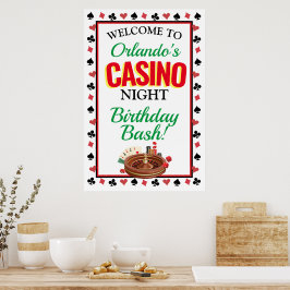 Póster Noche de Casino Personalizada