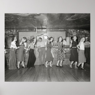 Póster Noche de Chicas, 1938. Foto Antigua