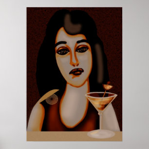 Póster Noche de cóctel