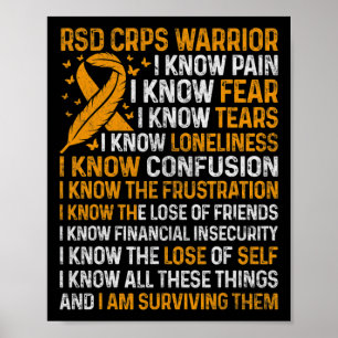 Póster Noche De Conciencia De Rsd Crps Warrior Naranja Ri