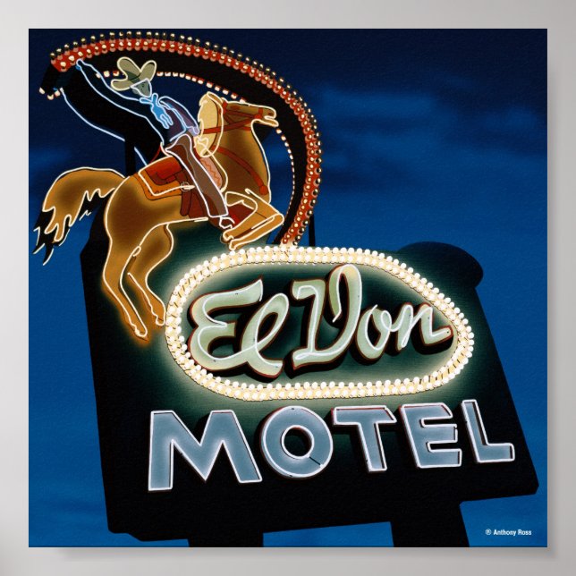 Póster Noche de El Don Motel en la Ruta 66 Poster (Frente)