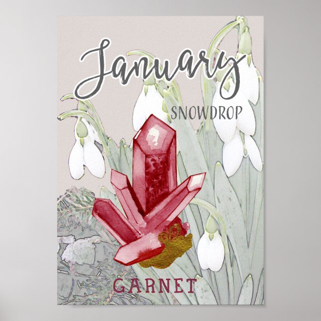 Póster Noche de enero y cumpleaños de Garnet (Frente)
