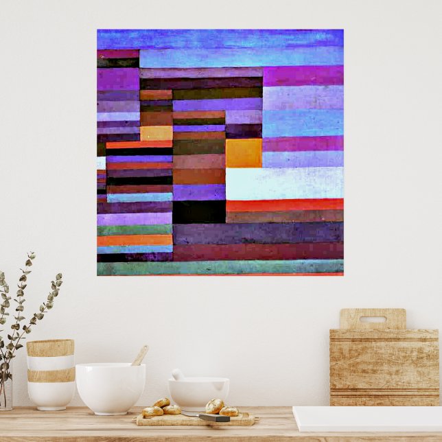 Póster Noche de Fuego, obra de Paul Klee, (Cocina)