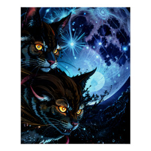 Póster Noche de gato
