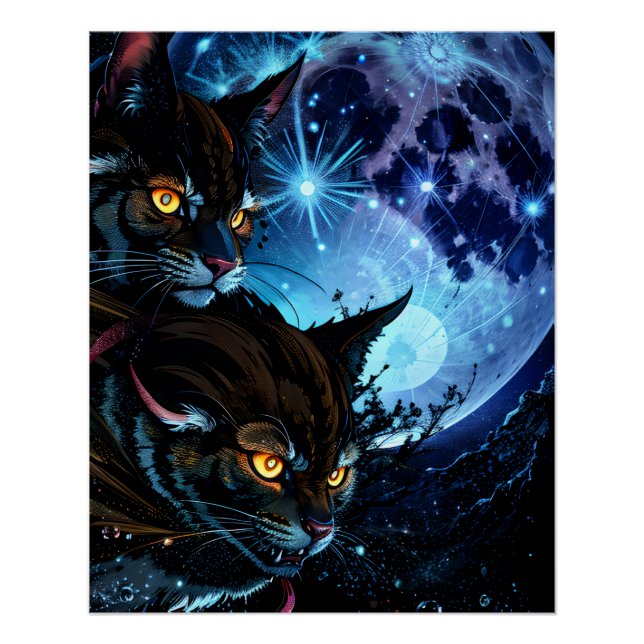 Póster Noche de gato (Anverso)