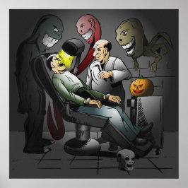 Póster Noche de Halloween en el Poster dentista