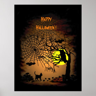 Póster Noche de Halloween, ¡Feliz Halloween!