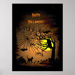 Póster Noche de Halloween, ¡Feliz Halloween!