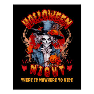 Póster Noche De Halloween No Hay Ningún Lugar Para Escond