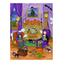 Noche de Halloween. Poster de Halloween para niños