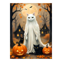 Noche de Halloween sensacional - Gato fantasma
