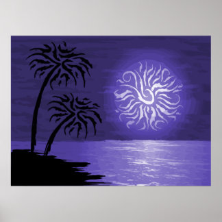 Póster Noche de Isla Asombrosa