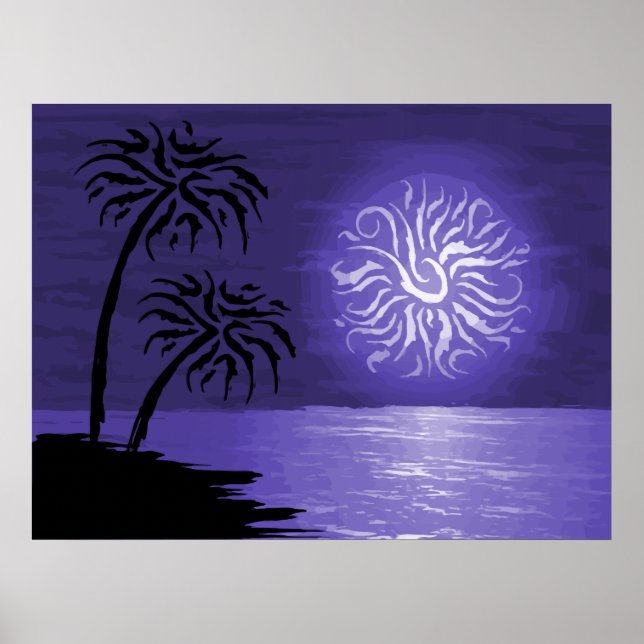 Póster Noche de Isla Asombrosa (Frente)
