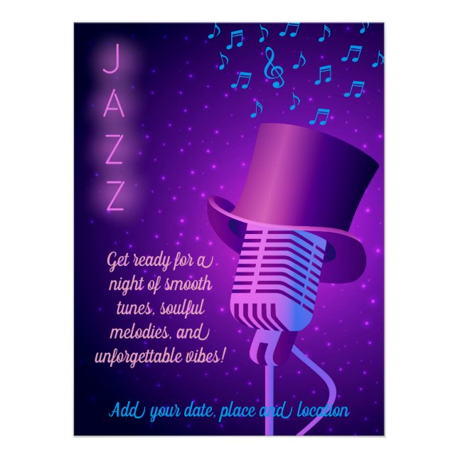 Póster Noche de Jazz (Anverso)