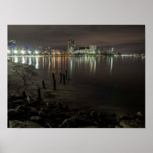Póster Noche de la bahía de Botafogo