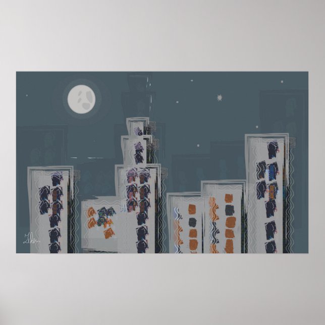 Póster Noche de la ciudad - poster (Frente)