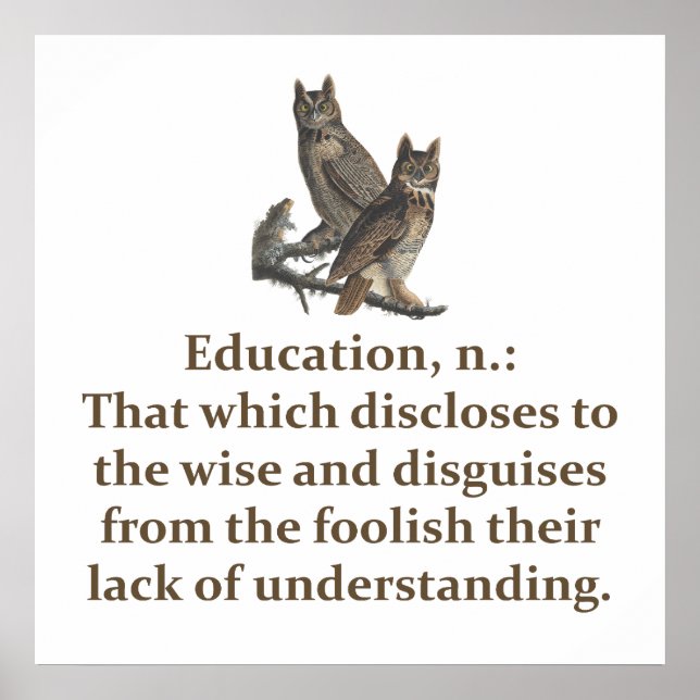 Póster Noche de la educación - Cita sobre educación (Frente)