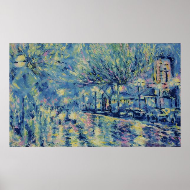 PÓSTER NOCHE DE LLUVIA PRINCIPAL EN LA CALLE (Frente)