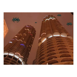 Póster Noche de los invasores de la ciudad Marina
