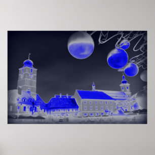 Póster Noche de los Navidades azules