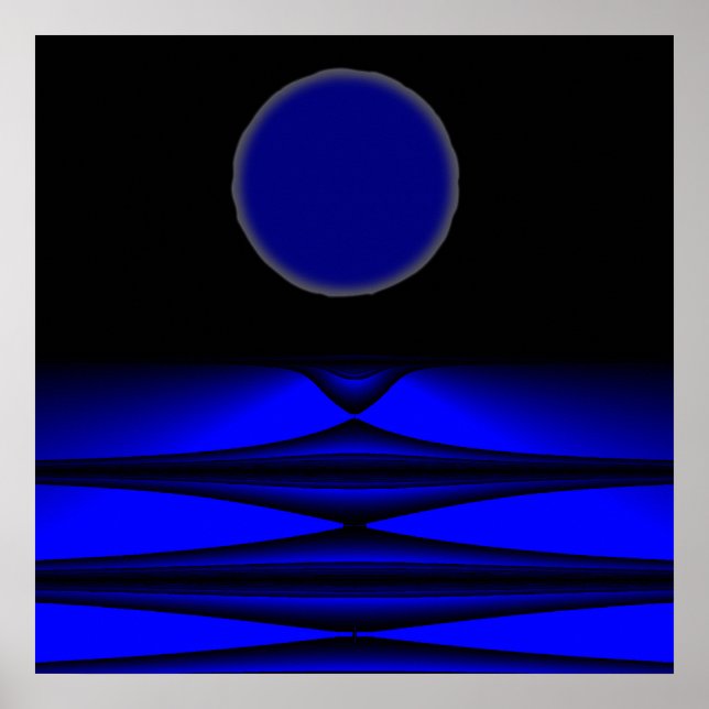 Póster Noche de luna llena de tierras ajenas (Frente)