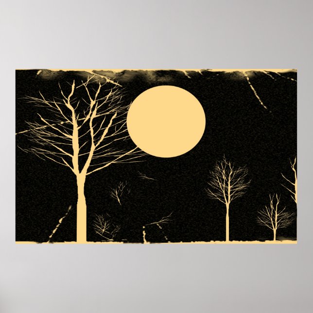 Póster Noche de Luna Vintage #2 (Frente)