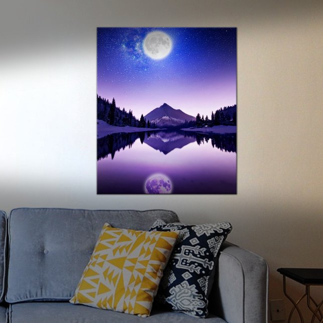 Póster Noche de luz de la luna en el lago (Subido por el creador)