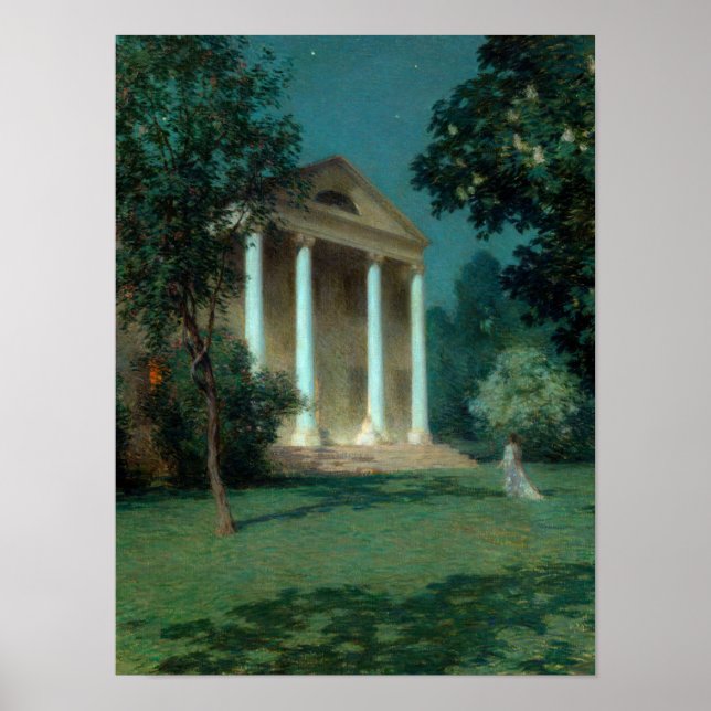 Póster Noche de mayo de 1906, por Willard Leroy Metcalf (Frente)