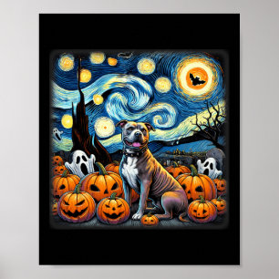 Póster Noche de Pitbull Halloween