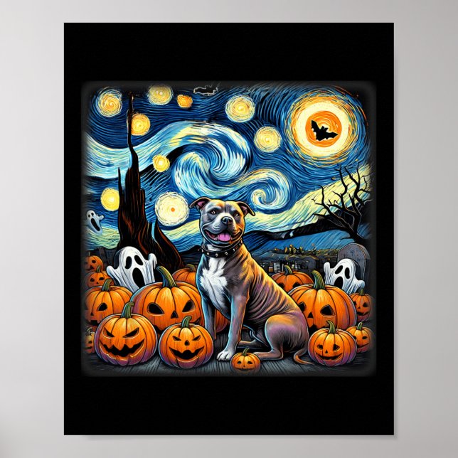Póster Noche de Pitbull Halloween (Frente)