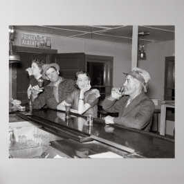 Póster Noche de sábado en el Salón, 1937. Foto antigua