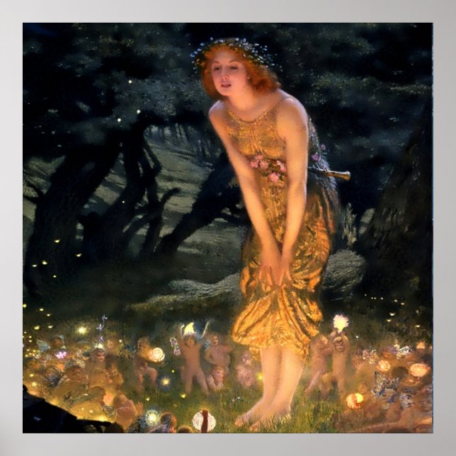 Póster “Noche de San Juan” de Edward Robert Hughes (Frente)