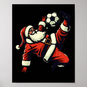 Póster Noche de Santa Claus en Navidades de fútbol navida