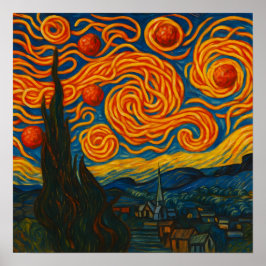 Póster Noche de Spaghetti - Poster cuadrado