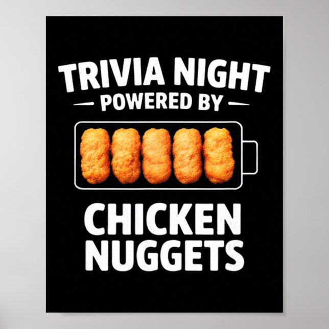 Póster Noche de Trivia con el Poder de Nuggets de Pollo  (Frente)