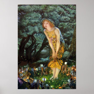 Póster Noche de verano, Edward Robert Hughes