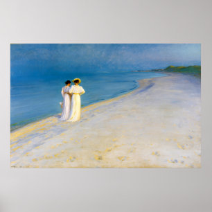 Póster Noche de verano en la playa del sur (1893)