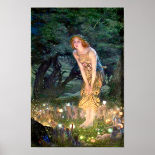 Póster Noche de verano por Edward Robert Hughes