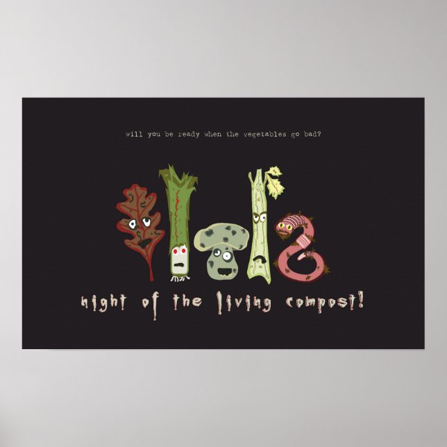 Póster ¡noche del compost viviente! poster (Frente)
