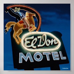 Póster Noche del motel del EL Don en el poster de la ruta