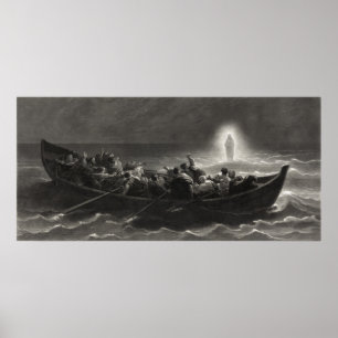 Póster "Noche en el mar de Galilea" impreso/poster