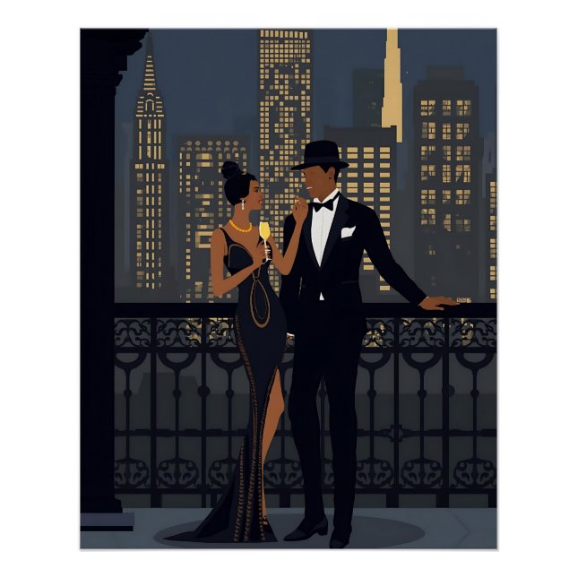 Póster Noche en la ciudad (Anverso)