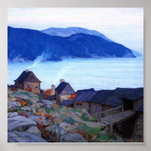 Póster Noche en la costa norte - Pintura de Gagnon (Frente)