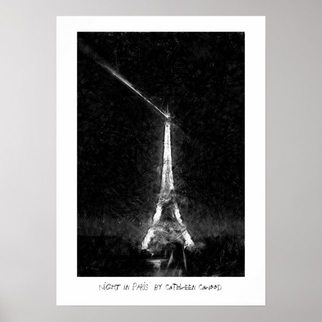Póster Noche en París (Frente)