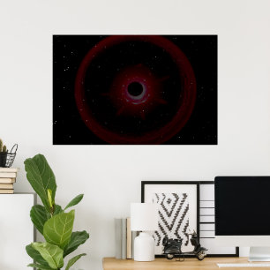 Póster Noche estrellada a través de un agujero negro