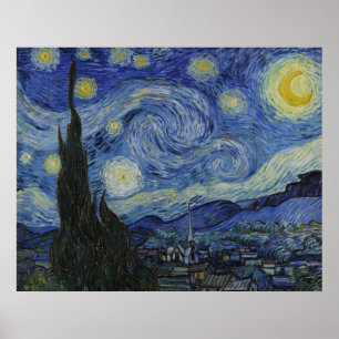 Póster Noche estrellada de Van Gogh